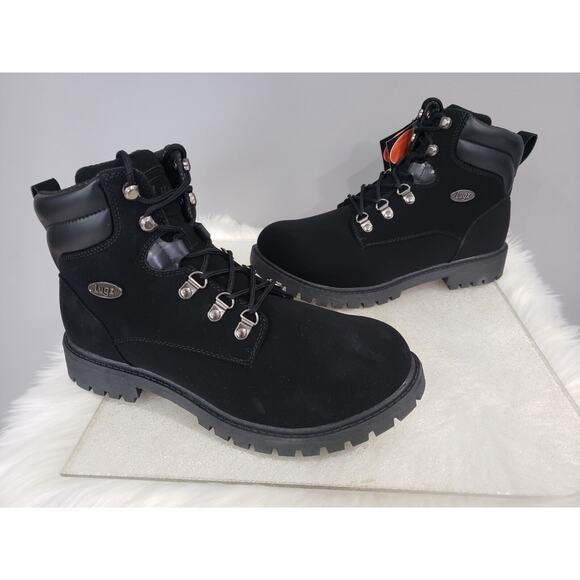 NEW Size‎ 10 Men's Lugz Black Scaffold Slip Resistant Solid Chukka Hiking Boots - Picture 1 of 4
